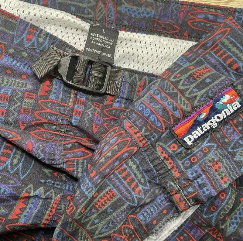 patagonia rare fitz roy wave belted lined surfboards shorts