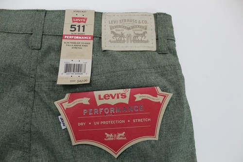 NWT Boys LEVI'S 511 Performance Slim Shorts UV Protection Size 14 Reg. W27 - Picture 3 of 5