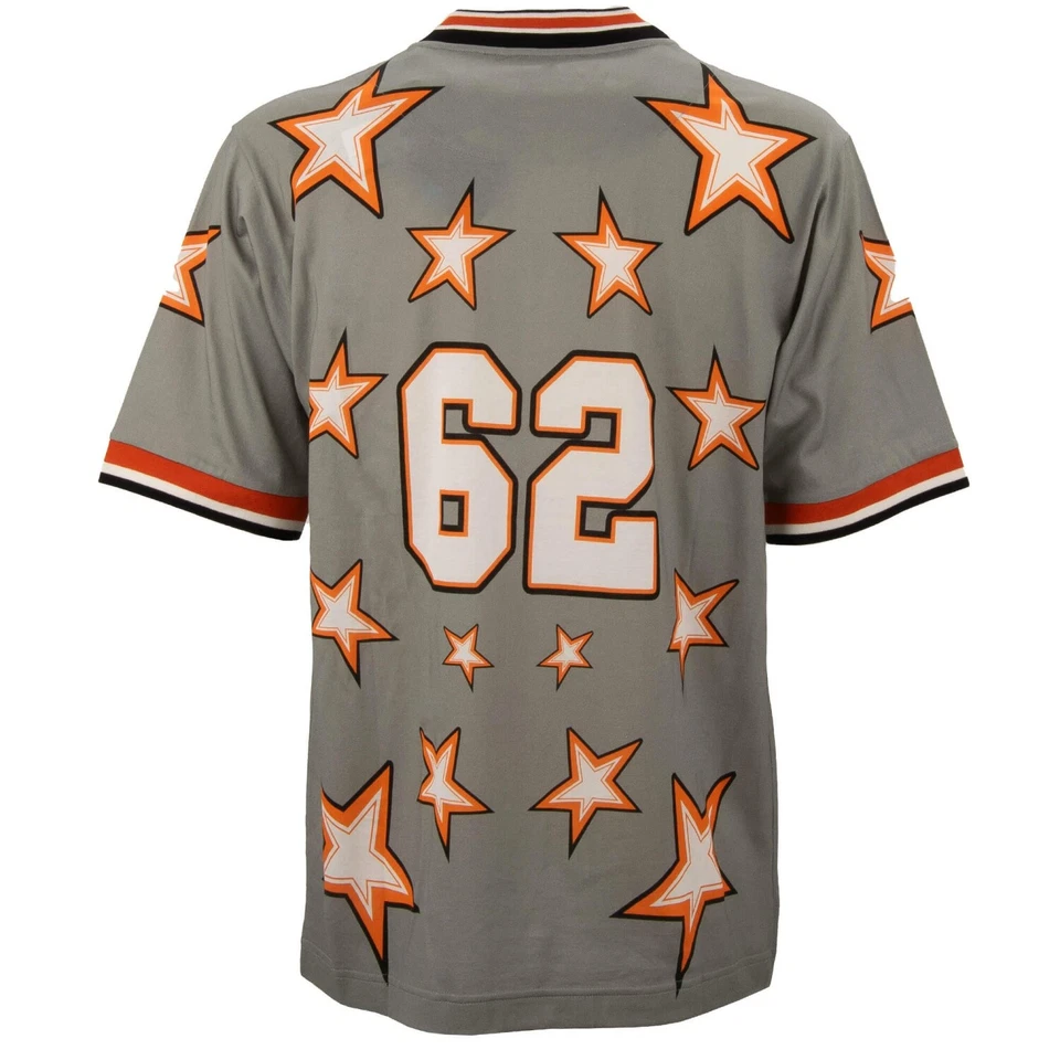 Camiseta de algodão tamanho grande logotipo DOLCE & GABBANA Star Tiger 62 DG cinza laranja - Imagem 2 de 4