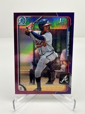 2015 BOWMAN OZHAINO ALBIES 1ST 011/250 PURPLE REFRACTOR NO. BCP71 BRAVES *READ*