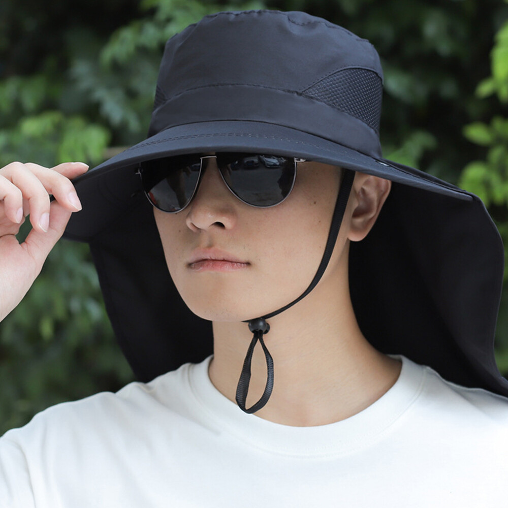 APL Cappello Unisex Con Cervicale Visiera Protezione UV Ampia Tesa Maschera Outdoor 