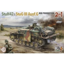Takom #8017 1/35 StuH42&StuG III Ausf.G Mid Production 2 in 1 w/bonus stowage