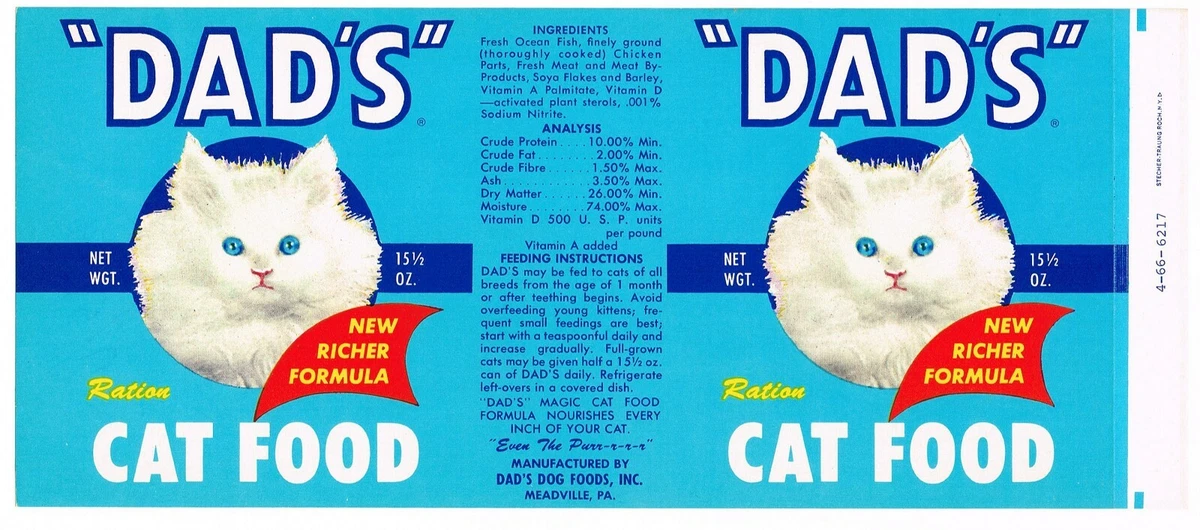 Dad's cat food top