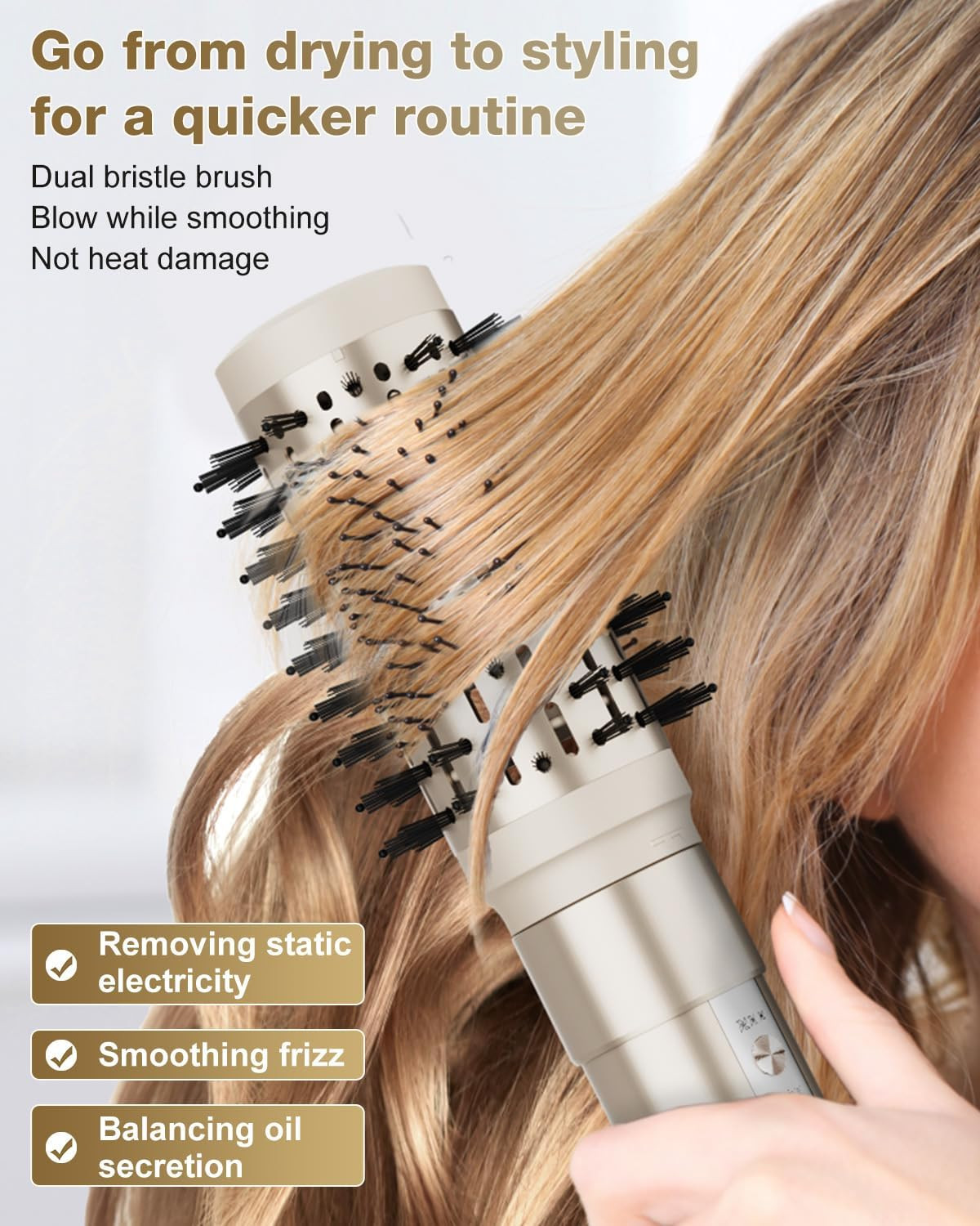 Hair Dryer Brush & 6 in 1 Hair Styler,110,000 RPM High-Speed Negative Ionic Hair