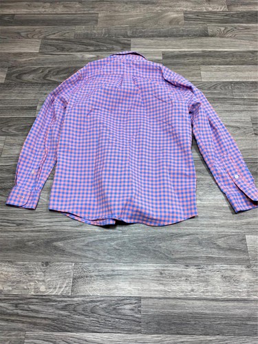 VINEYARD VINES Performance Pink/Blue Check Button Down Shirt Boy's Size 7 - Picture 3 of 8