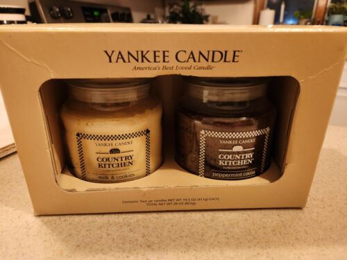 2010 NIB/ Yankee Candle Country Kitchen Set "Milk & Cookies/ Peppermint Cocoa - 第 1/8 張圖片