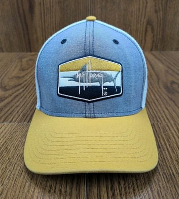 Guy Harvey Original Hat Strap Back Cap Mesh Trucker Strapback Patch Used Outdoor
