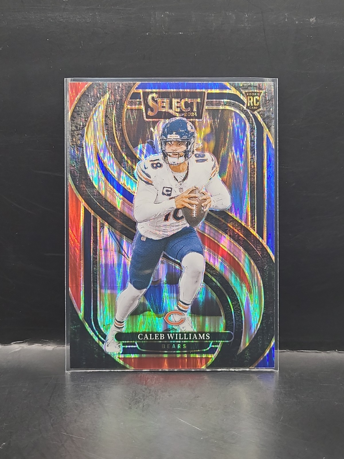 2024 Panini Select - Caleb Williams #114 Red & Blue Shock Prizm Premier (RC)