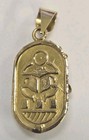 18kt Yellow Gold Egyptian Scarab Pendant — photo 2