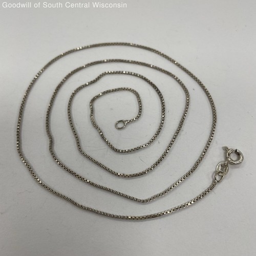 Sterling Silver 925 Italian Box Chain Necklace 24.5 Inch 3.68g
