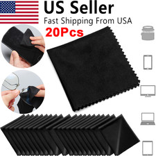 20Pcs Premium Microfiber Cleaning Cloth for Glasses Phone Screen Camera Lens NEW