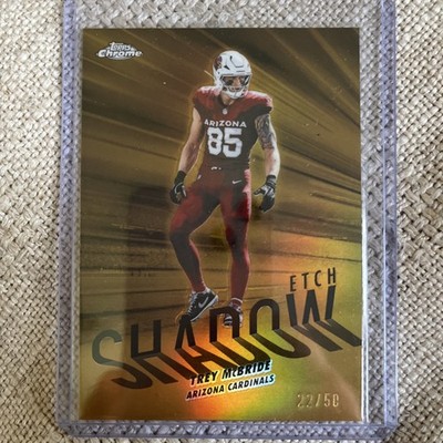 2025 Topps Chrome Football Trey McBride Shadow Etch CASE HIT SSP Gold /50