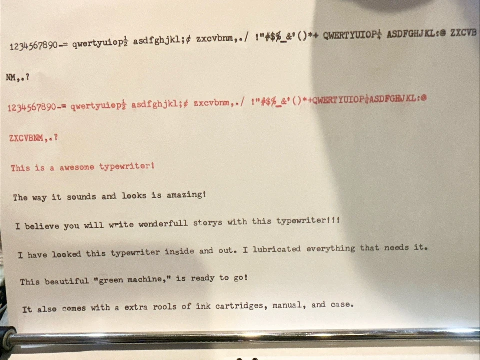 1965 Smith-Corona Sterling Serviced Starmist Blue Vintage Máquina de Escrever Portátil - Imagem 2 de 4