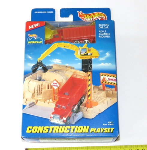 Vintage 1997 Hot Wheels Construction Playset No. 65871 NEW