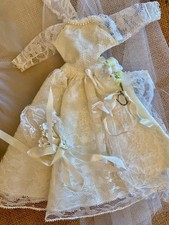 VINTAGE 1950's Miss Revlon IDEAL Toy Corp 4pc Wedding Dress 10" Fashion Doll