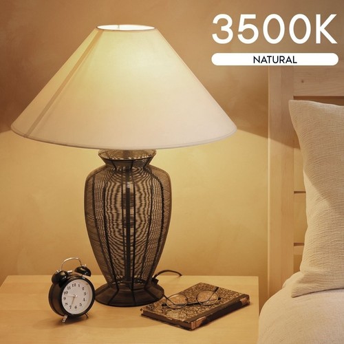 Luxrite A19 LED Light Bulb 8W=60W 3500K 800LM E26 Damp Rated ETL Listed 48-Pack - Picture 2 of 7