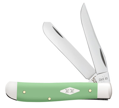 NEW CASE XX KNIVES  SMOOTH  MINT GREEN HANDLE MINI TRAPPER POCKET KNIFE #63831