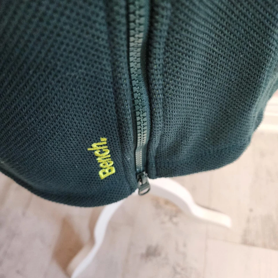 Безупречный скамейка зеленый длинный текстурированный moto стиль куртка большой - Изображение 2 из 4