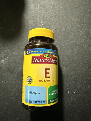 Nature Made Vitamin E 400 Iu (180 mg) 100 Sgels Exp.06/29