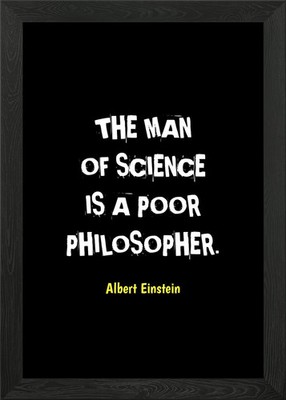 Einstein Zitat: Wissenschaft und Philosophie gerahmtes Wandbild Poster Druck Bild