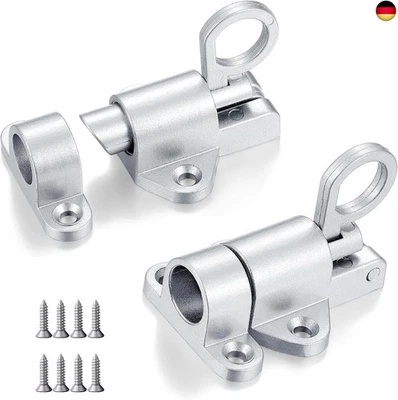 ALRIEDY 2 Stück Federverriegelung, Automatische Verriegelung Türriegel, Edelstahl S