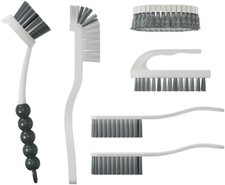 6 PCS Cleaning Brush, Scrub Brush Set for Kitchen and Bathroom Household Gray