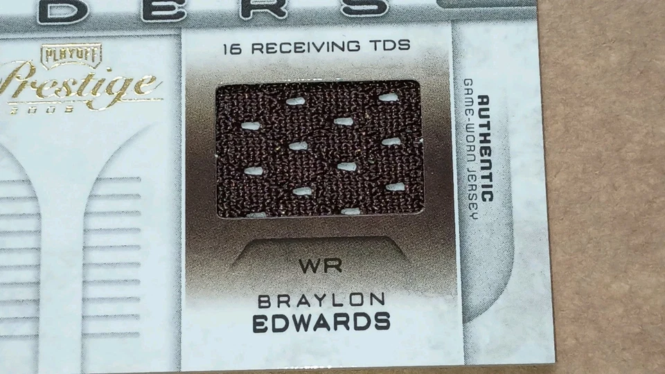 2008-PLAYOFF PRESTIGE-RANDY MOSS LEAGUE LEADERS QUAD JERSEY-/250-PATRIOTS - Image 4 of 4
