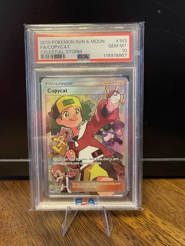 Copycat Full Art 163/168 Sm-Celestial Storm Holo Card Pokemon PSA 10