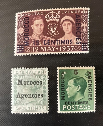 3 Great Britain Morocco Agencies Stamps: 20, 82, 437 (Mint)