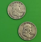 ❤️ Franklin Half Dollars Lot of 2, 1948-P 1948-D