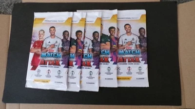 5 x pack Topps Match Attax Season 2025/26 trading cards promotional packs of 5