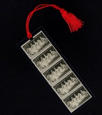 Stone Mountain Civil War Memorial - Vintage Set of 5 Stamps Bookmark Unique!