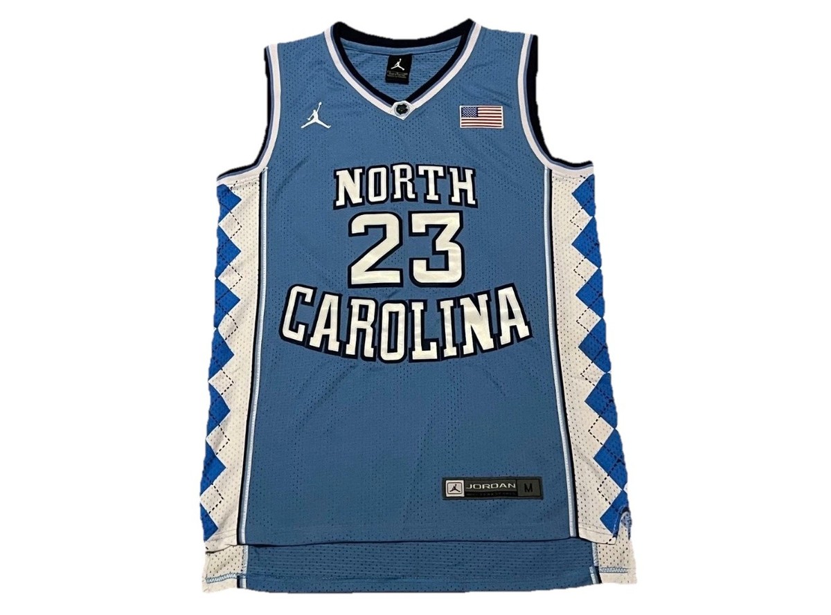 New! North Carolina Michael Jordan 23 Medium Jersey size M blue w