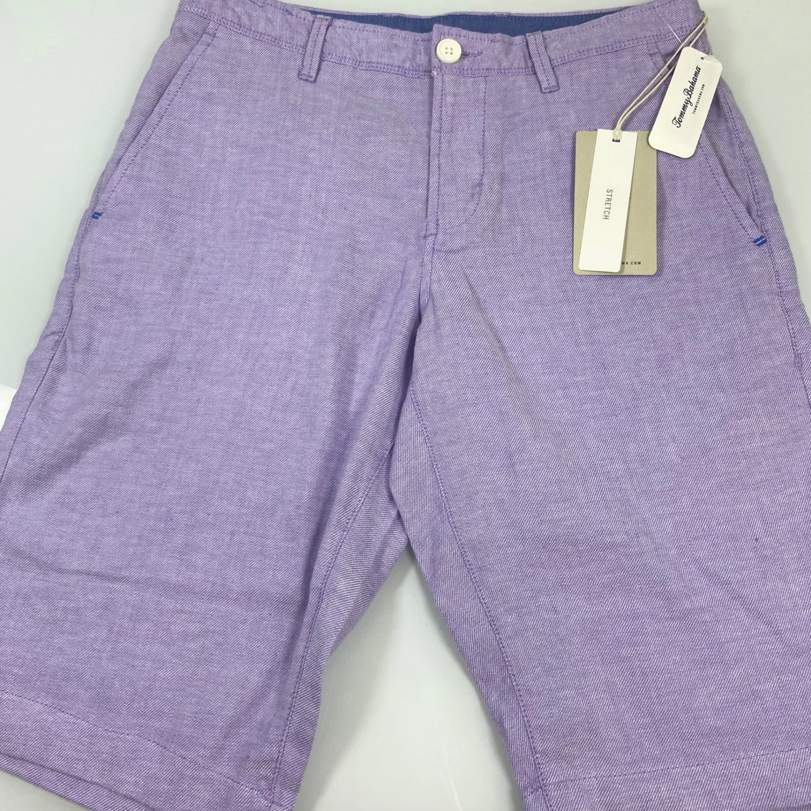 Tommy Bahama Mens Beach Coast Linen Short 12 Paisley Purple Size 29 NWT