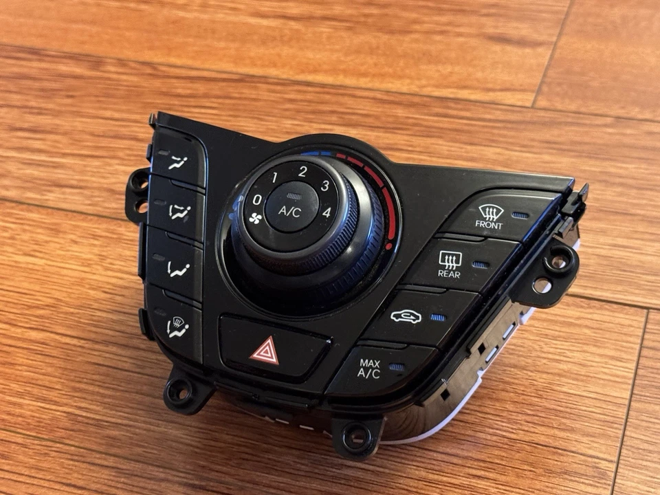 OEM 2012-2017 Hyundai Veloster AC Heater Climate Control Unit Gloss Black - Image 2 of 3