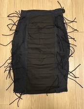 VTG 80s Goth London YaYa Hyper Hyper Kensington Mkt Black pencil skirt 0/00 Rare