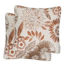 Pack of 2 Decorative Throw Pillows Cases Cushion 20" x 20" Pack of 2 Rust