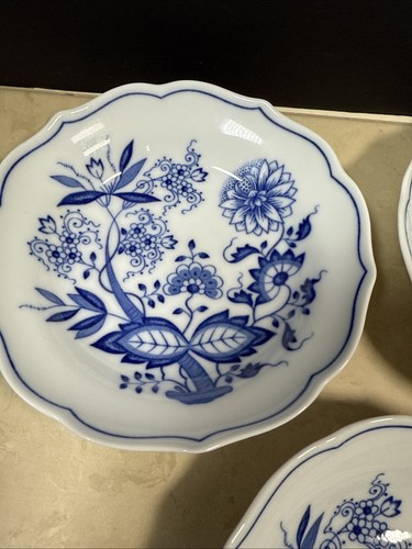 Hutschenreuther Blau Zwiebel Obst Dessert Schalen 5,5" 3er Set - Bild 2 von 4