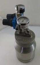 Binks Model 80-271 Spray Gun Cup Pressure Pot With Gauges