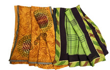 Indian Printed Saree Women Wrap Dress Vintage Lot 2 Pcs Craft Fabric Sewing Sari