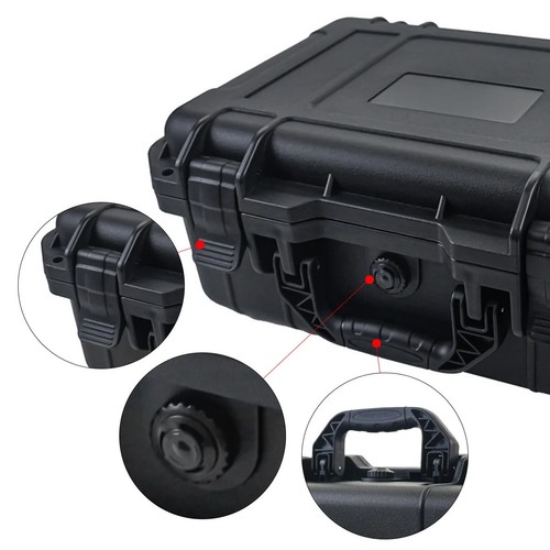 1pc Waterproof Hard Carry Case Bag Tool Case With Pre-cut Sponge Storage Box Saf - Picture 5 of 13