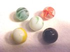 NUTS ABOUT MARBLES? Excellent Vintage Lot of 5 Glass Marbles Very Old #H386 — photo 1