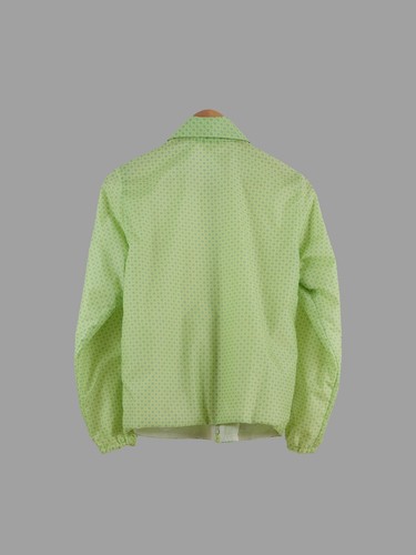 Zucca green patterned nylon reversible mesh lined zip jacket - womens size S - Picture 2 of 12