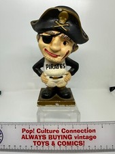 Vintage 1960's Pittsburgh Pirates Gold Square Base Bobblehead Inv-0438