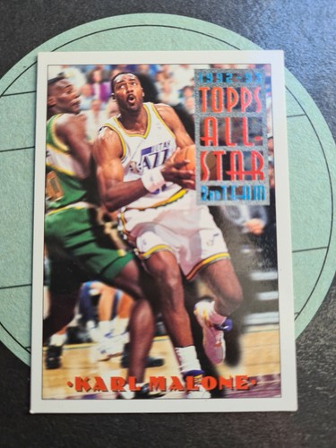 1993-94 Topps Basketball Gold Karte Karl Malone #119 All Star 2nd Team Utah Jazz - Bild 1 von 10
