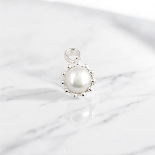 Collar Colgante Madreperla Natural Vintage Plata de Ley Regalo para Madre - Imagen 5 de 7