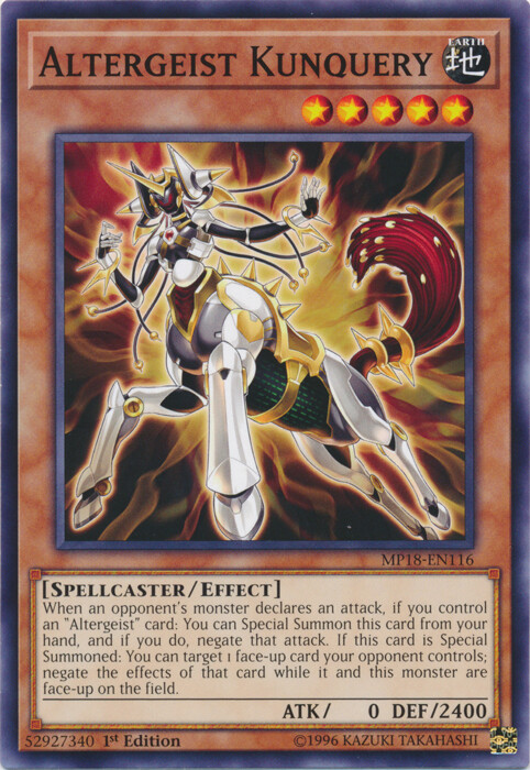 Altergeist Kunquery - MP18-EN116 - Common - 1st Edition x3 - Near Mint