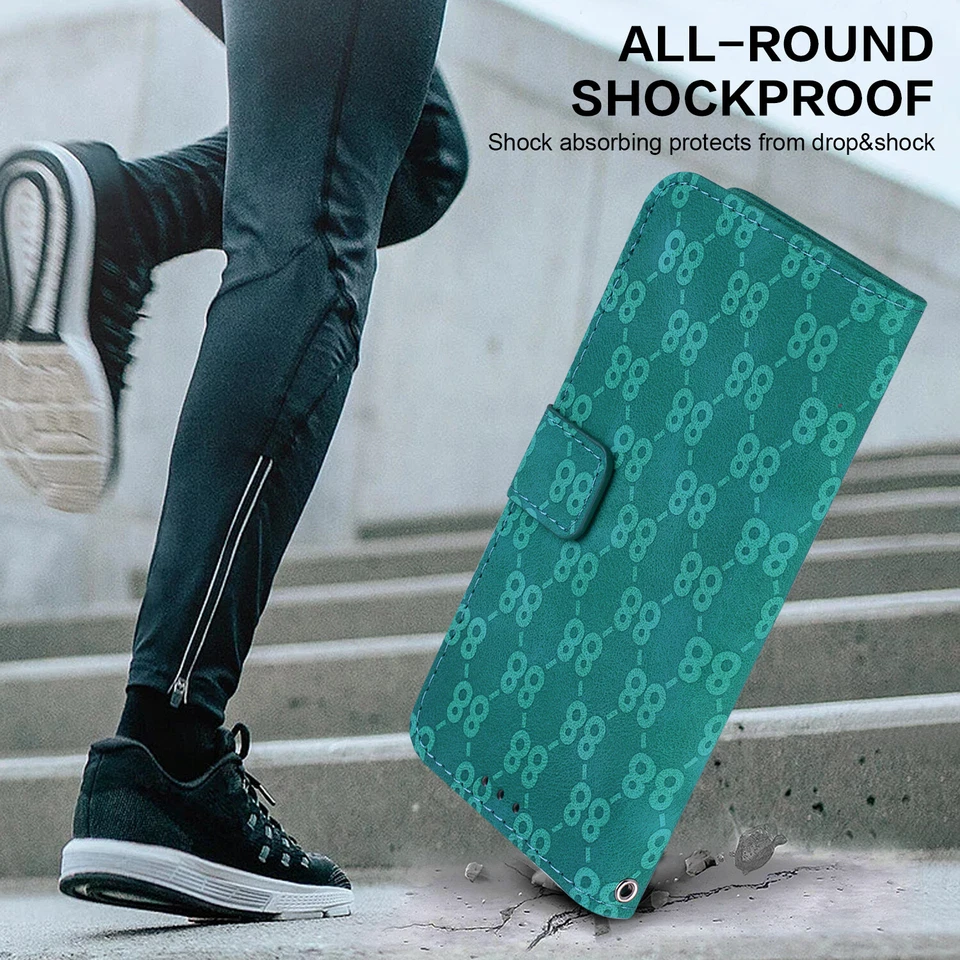 Phone Case For MOTO G24 G04 GFast G72 G62 G84 G23 G14 Leather Press Number Eight - Image 4 of 4