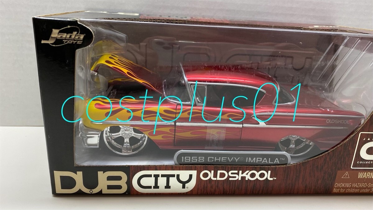 JADA DUB CITY 1958 CHEVY IMPALA 1:24 RED WITH FLAME CC | eBay