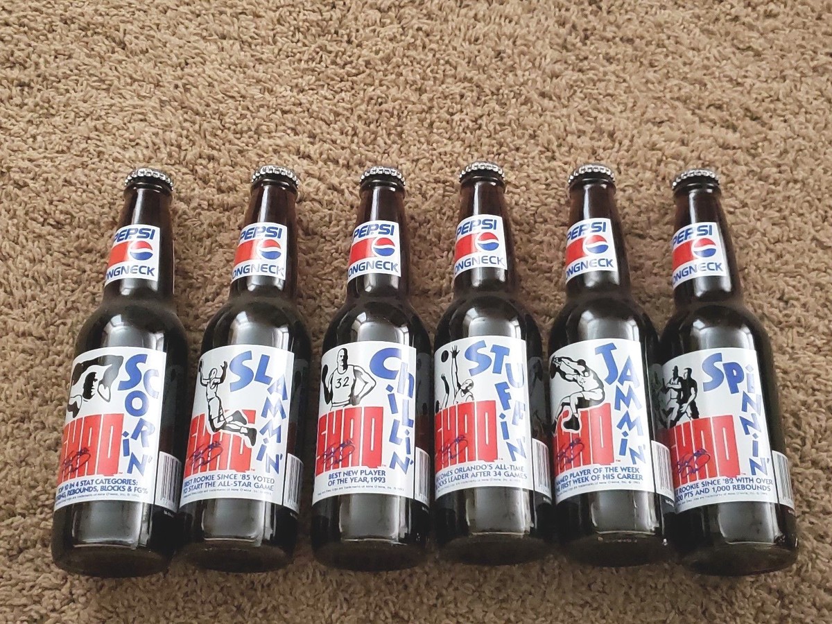 PEPSI☆スクイーズボトル☆5本セット☆非売品 Pepsi-Cola Shaquille * Shaq Attack Longneck 6 Pack 92-93 Season